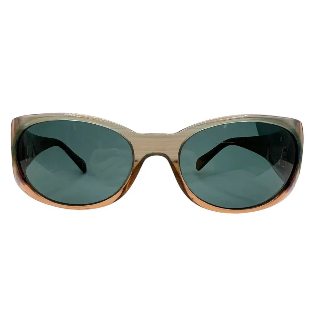 Chanel 5082-H Brown Iridescent CC Pearl Logo Oval Sunglasses